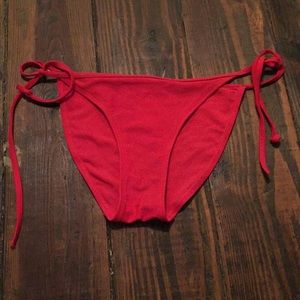cheeky red swim bottoms